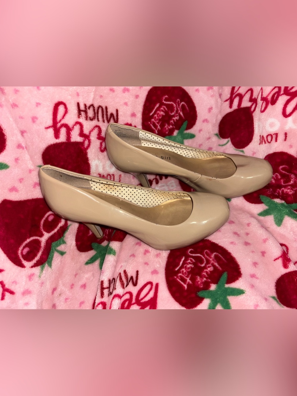 Madden Girl Nude Patent Round-Toe Pumps